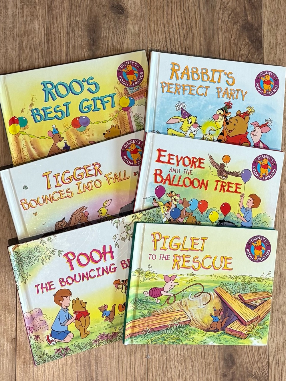 Vintage 1995 Disney Pooh & Friends Series Hardcover Books Set of 6